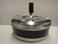 Chrome w/Black Croc Trim Spin Ashtray Large 13.5cm